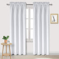 Dwcn Blackout Curtains for Bedroom – Thermal Insulated Room Darkening Drapes for Living Room, Greyish White, W 42 x L 84 Inch, Set of 2 Rod…