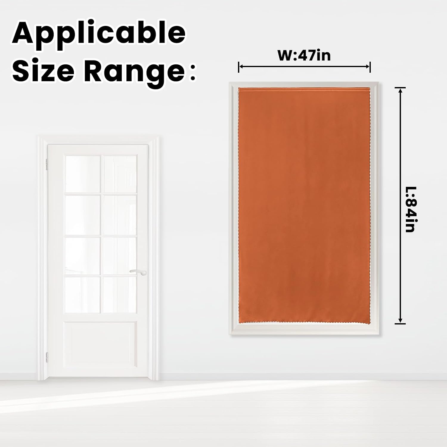Self Adhesive Curtains Portable Blackout Curtain Simple and Easy to Install Bedroom Window Thermal Lnsulated Kitchen Room Darkening Black…