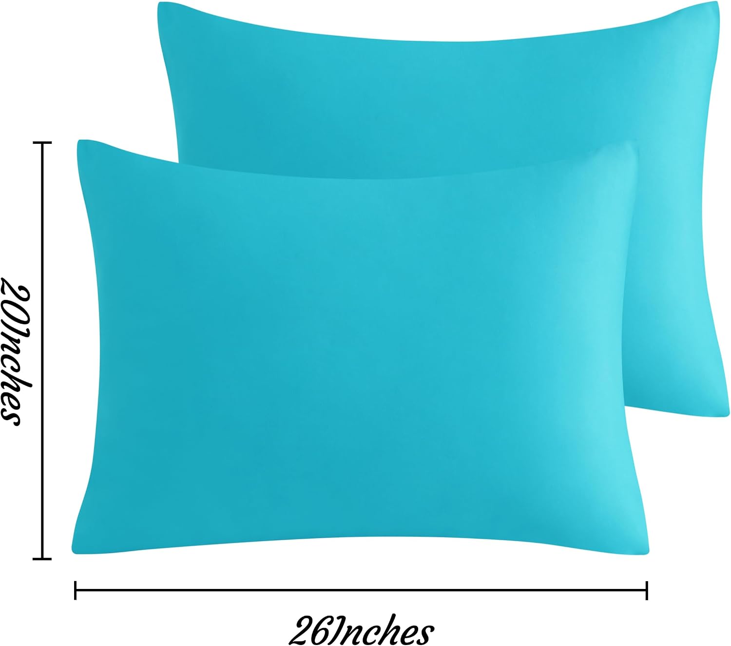 Ntbay Standard Pillow Cases Set of 2, 2 Pack Brushed Microfiber 20x26 Pillow Cases, Soft, Wrinkle, Fade, Stain Resistant Blue Pillow Cases…