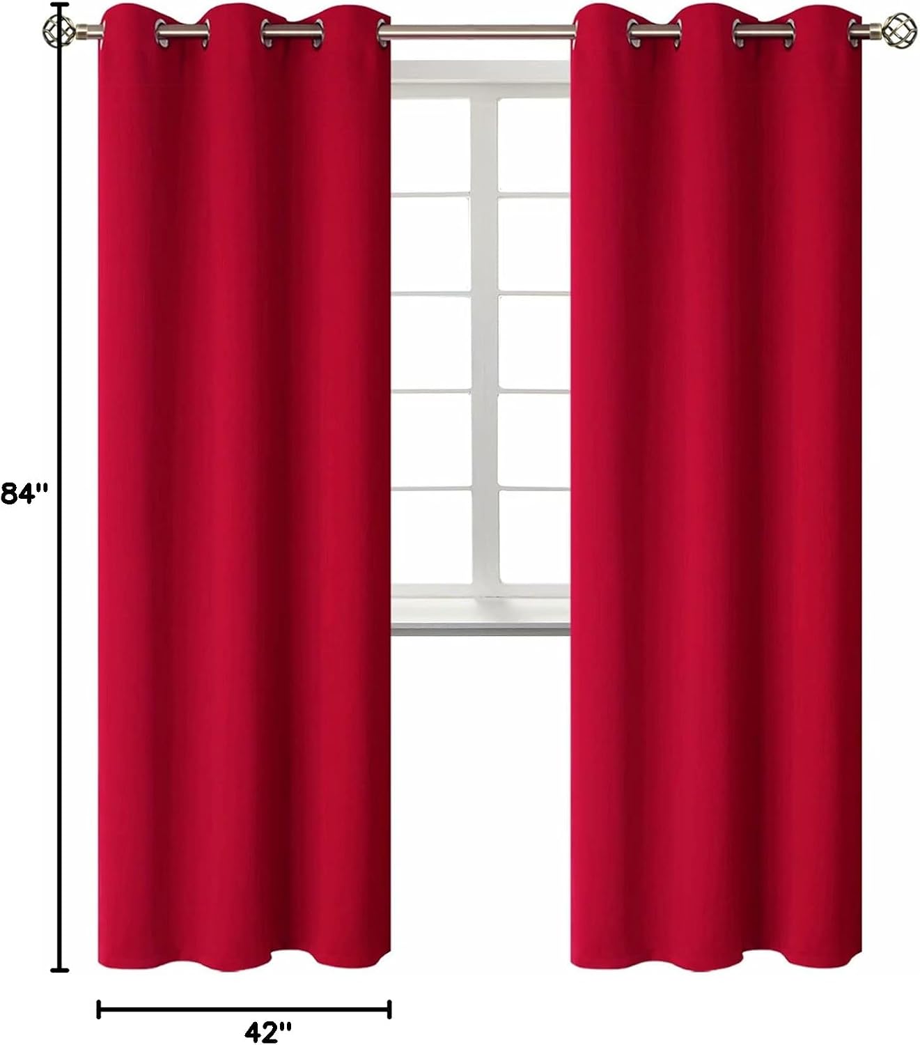 BGment Room Darkening Curtains 84 Inches Long - Grommet Thermal Insulated Drapes Window Treatment Curtains for Bedroom, 2 Panels, 42 x 84 I…