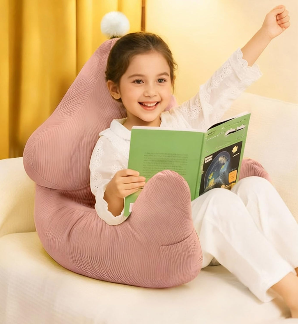 Ceanlex Reading Pillow for Kids, Teens Backrest, Cute Star Shape Bed Rest Chair with Armrest, Support Cushion for Sitting in Bed, Couch, Be…