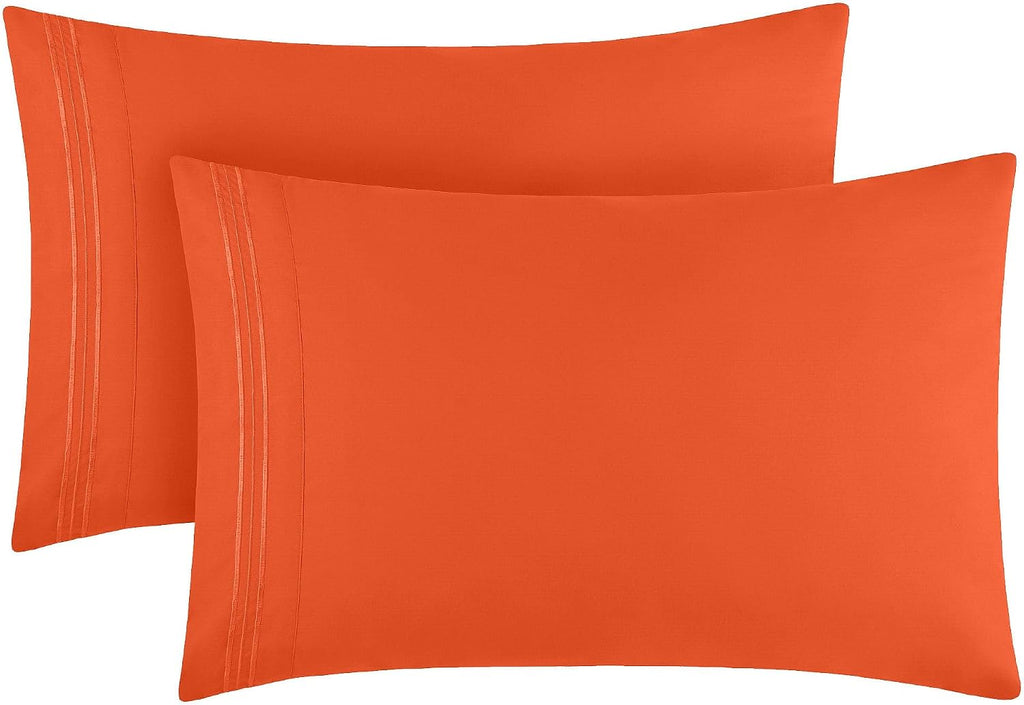 Mellanni Pillow Cases - Luxury, Extra Soft, Cooling Pillow Covers - 2 PC Iconic Collection Pillowcases - Envelope Closure (Standard/Queen 2…