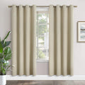 YoungsTex Beige Blackout Curtains 80 Inches Long for Living Room 2 Panels - Thermal Insulated with Grommet Room Darkening Window Treatments…