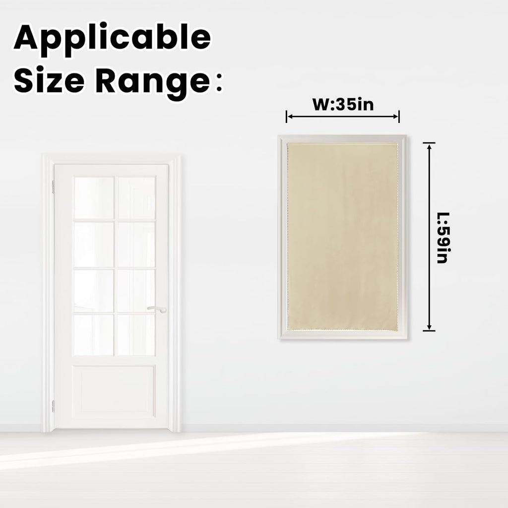 Self Adhesive Portable Blackout Curtains for Bedroom Easy to Install Window Thermal Lnsulated Kitchen Room Darkening Small Window…