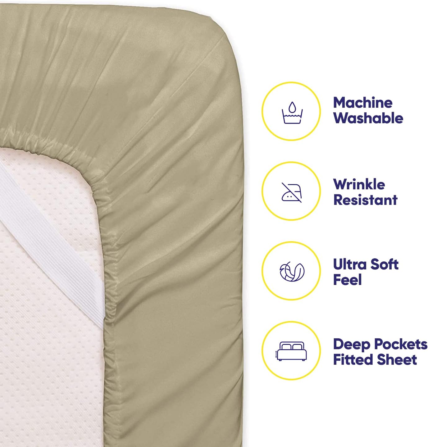 Cal King Size Bed Sheets - 6 Piece 1500 Supreme Collection Fine Brushed Microfiber Deep Pocket California King Sheet Set Bedding - 2…