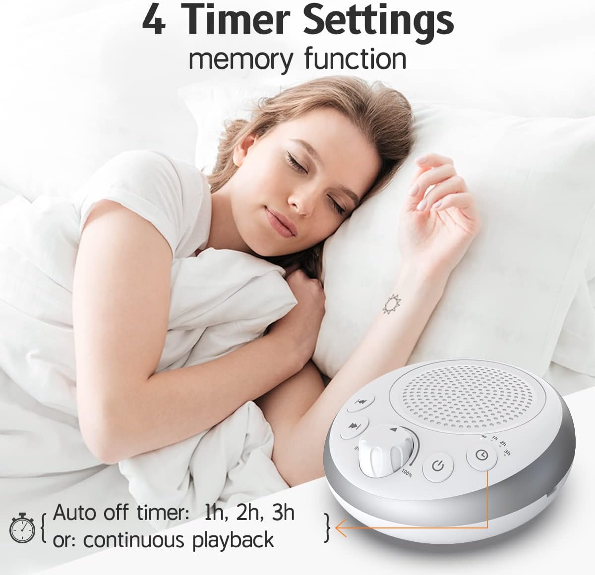 iDealSleep Loud Pink Noise Machine Sleep Machine Nostop 30 Soothing Sounds for Baby Kids Adults Sleep Pinknoise Machine 36-Level Vol Auto-O…