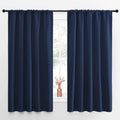 NICETOWN Navy Curtains Blackout Draperies - Modern Design Thermal Insulated Rod Pocket Blackout Drapes for Kid's Bedroom, Window Covering…