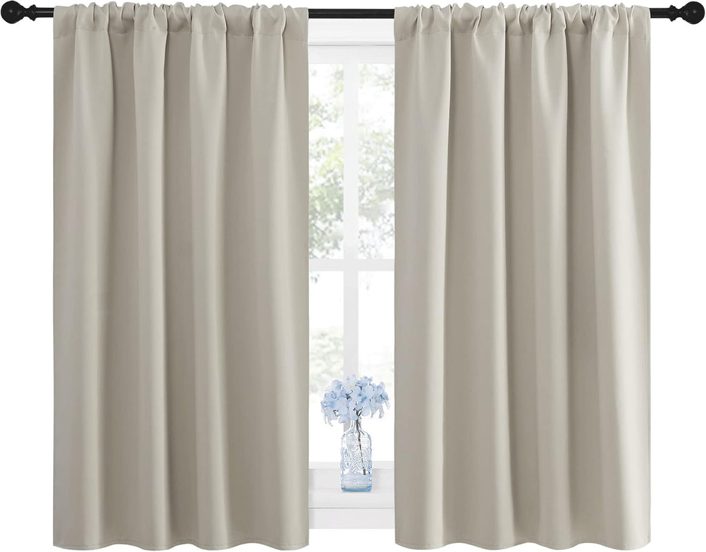 Nicetown Blackout Curtains for Living Curtains, Room Darkening Window Curtain Panels, easy maintenance Solid Thermal Insulated…