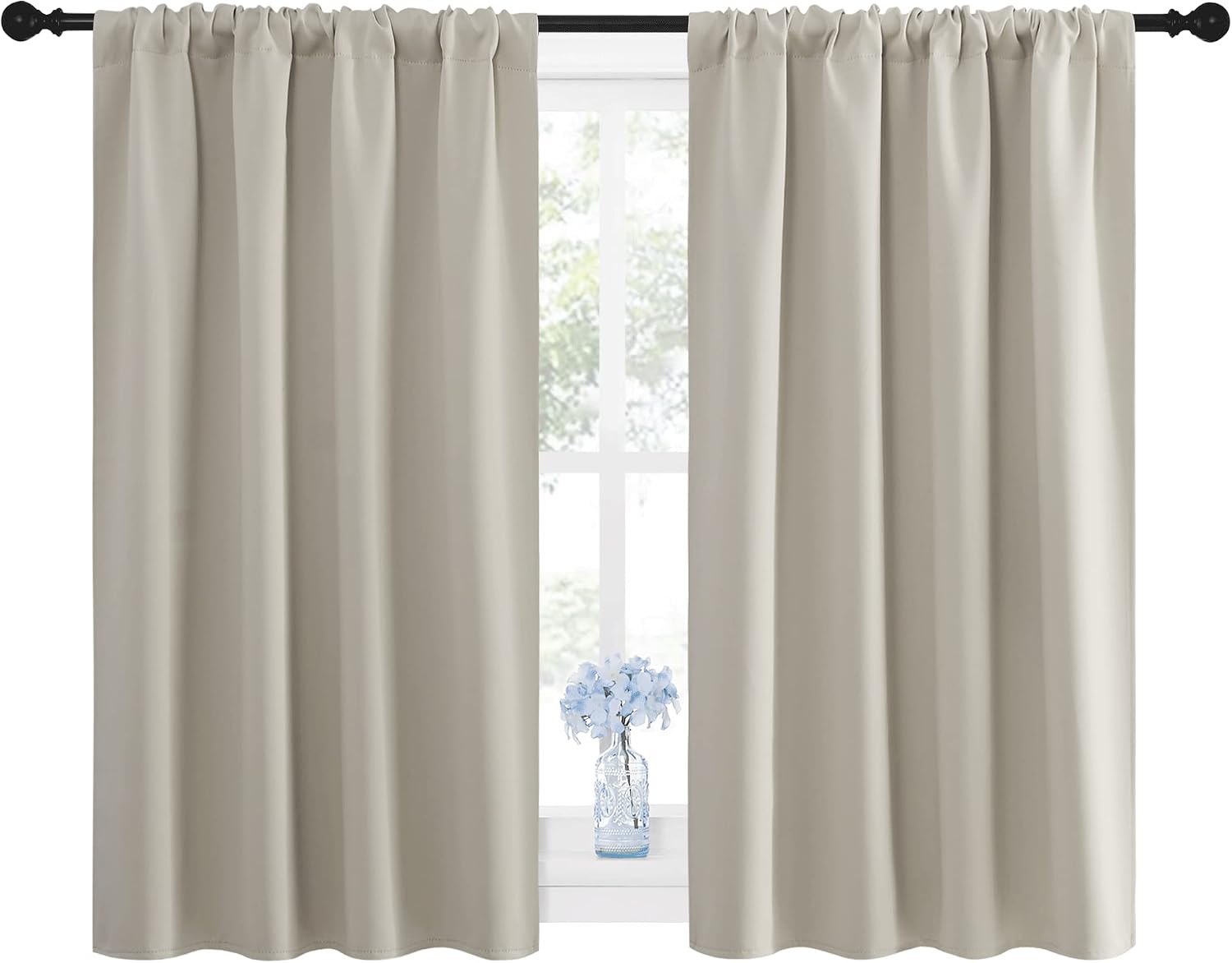 Nicetown Blackout Curtains for Living Curtains, Room Darkening Window Curtain Panels, easy maintenance Solid Thermal Insulated…