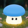 Squishy Big Eyes Mushroom Night Light with RGB Mode 3 Brightness Adjustable Nursery Breastfeeding Nightlight Cute LED Blue Mushroom Lamp…