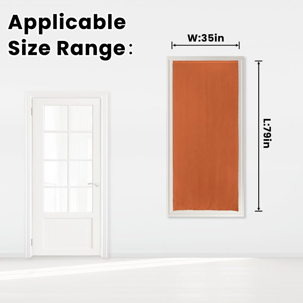 Self Adhesive Curtains Portable Blackout Curtain Simple and Easy to Install Bedroom Window Thermal Lnsulated Kitchen Room Darkening Black…