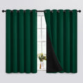 SimpleHome 100% Blackout Curtains for Bedroom, Thermal Insulated Dark Green Grommet Window Drapes Room Darkening Curtains for Living Room wi…