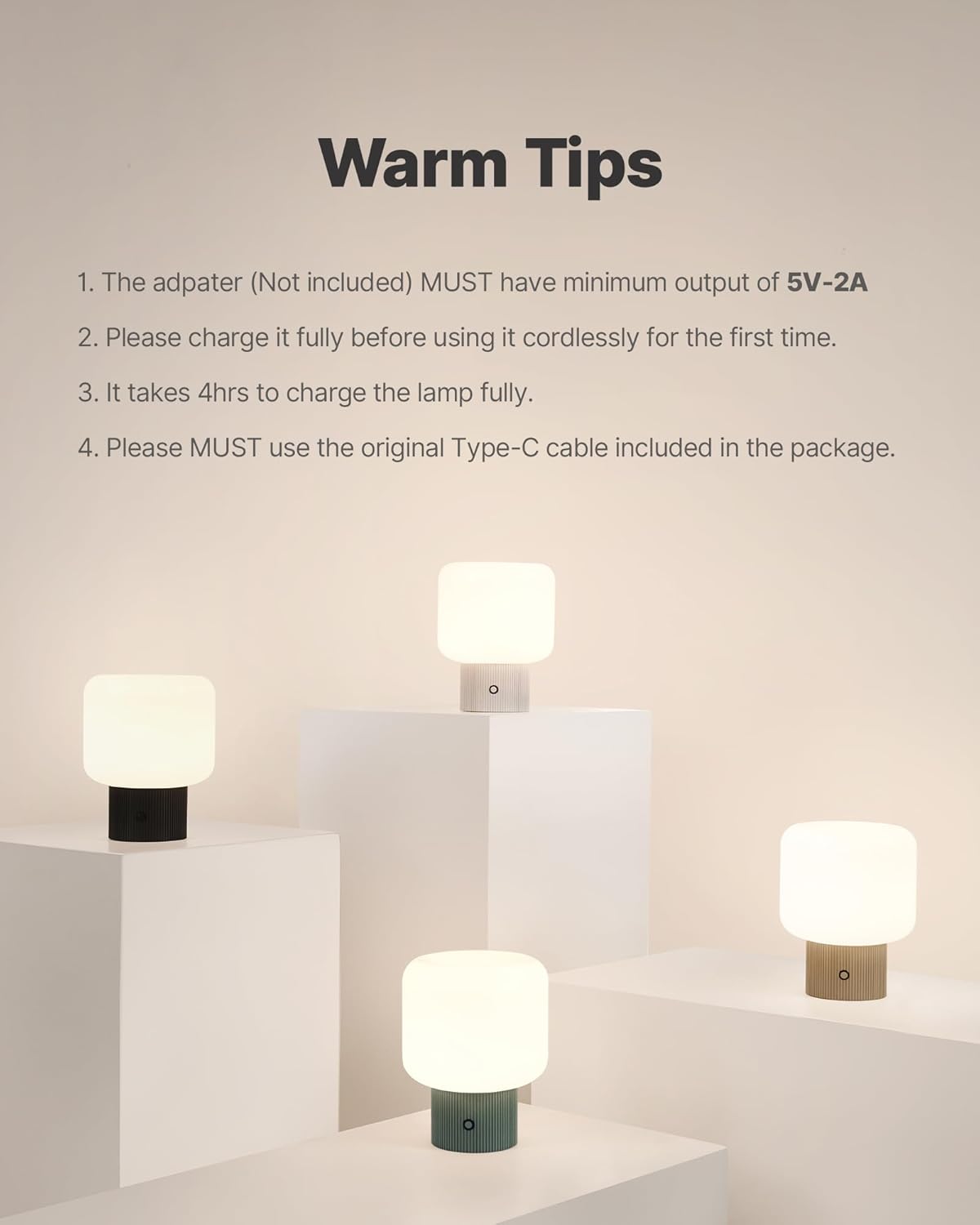 MAGCHARM Halo Mushroom Lamp, 5W Cute Cordless Rechargeable Table Lamp with Glass Shade, 3 Color Temps LED Dimmable Ambient Lighting…