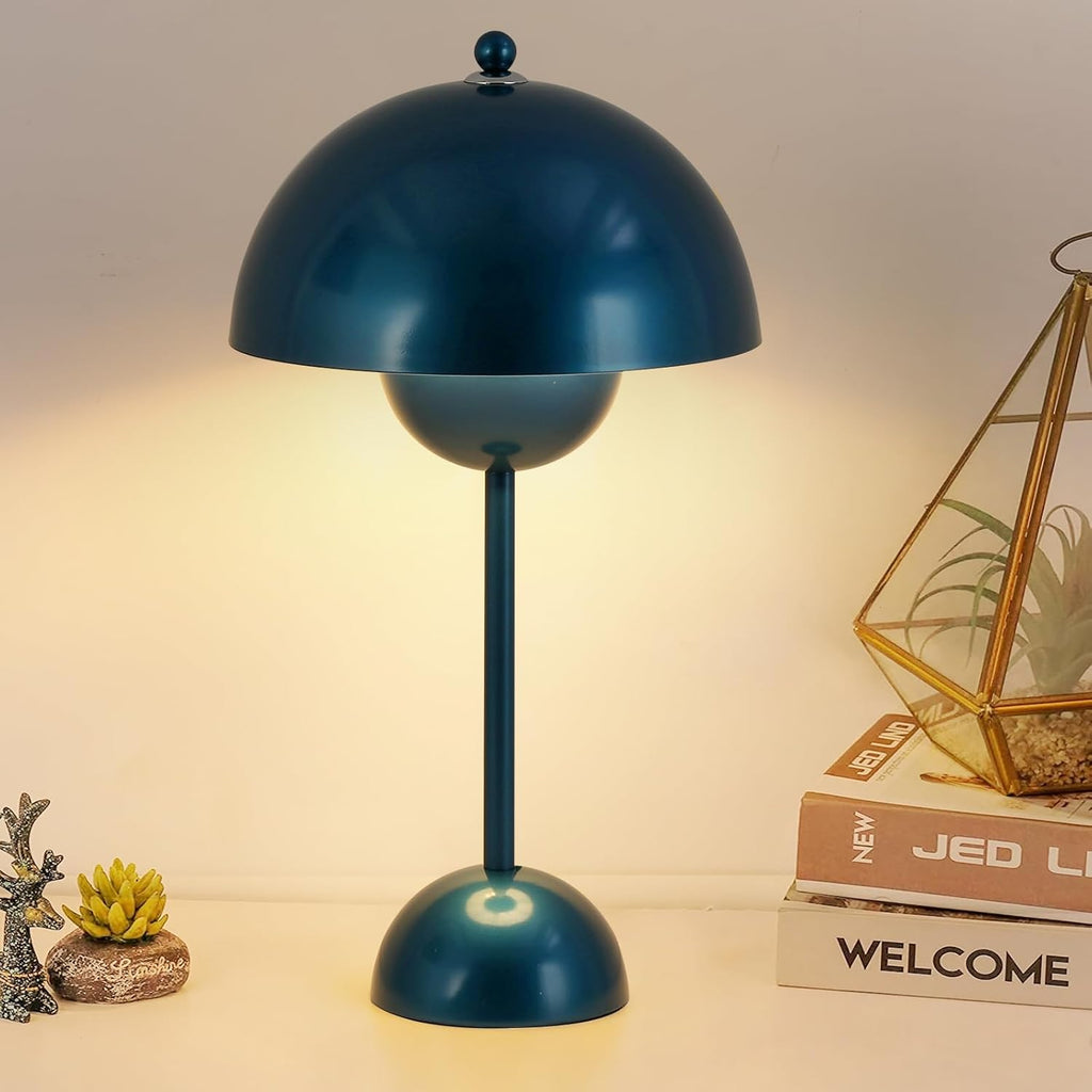 COSYLUX Modern Small Table Lamp for Bedroom, Cute Dome Shade Reflecting Light Reading Lamp for Living Room, Kid's Room, Study, Office…