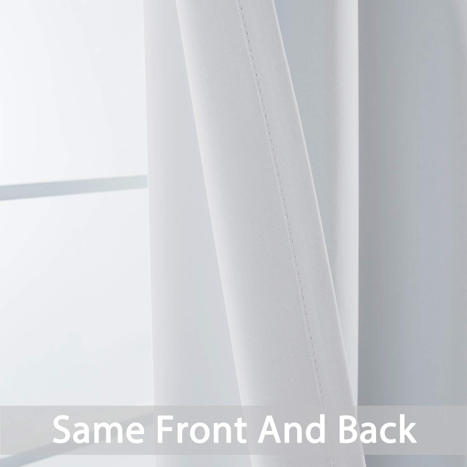 Yakamok 90 Inch Length Room Darkening Drapes Blackout Curtains for Bedroom, Thermal Insulated Grommet Curtain Panels for Living Room,38W x…