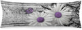 Body Pillow Cover Rustic Floral Body Pillowcase White Purple Daisy Flower Butterfly Decorative Rectangle Long Pillow Cases Gray Barn…