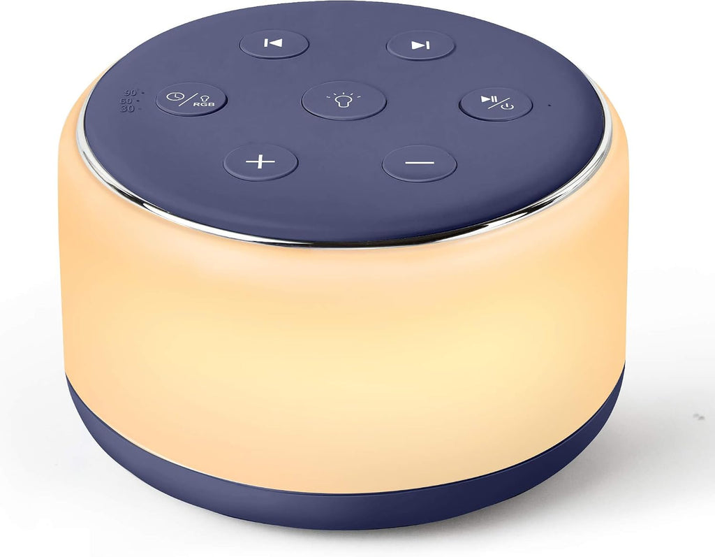 FamiSym Sleep Sound Machine for Babies Kids Adults - Rechargeable White Noise Machine for Sleeping with Night Light, 34 Soothing Sounds…