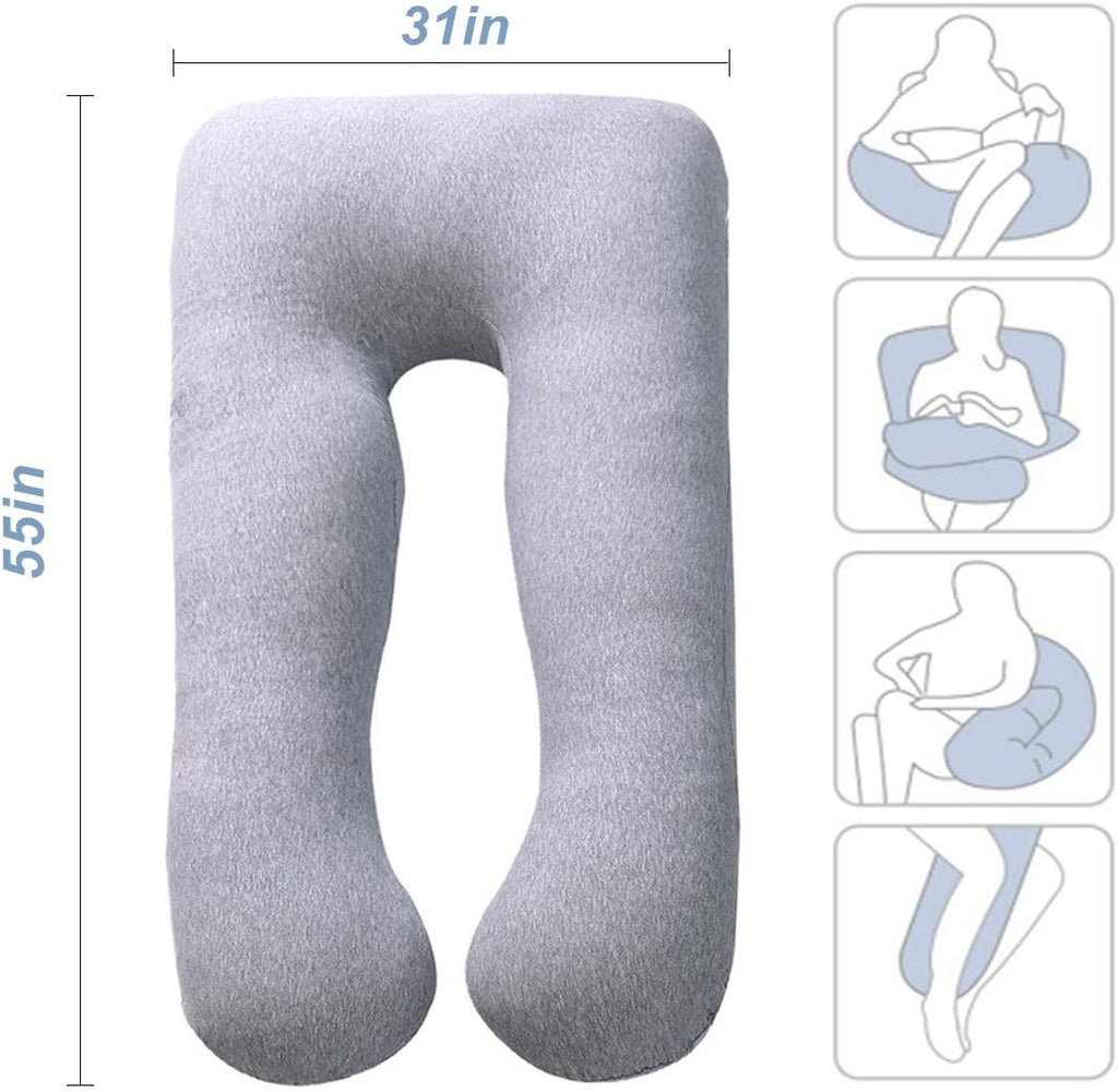 Moonpine MOON PINE U Shaped Pregnancy Pillow, Maternity Full Body Pillow for Back, Legs and Belly Support, Sleeping Pillow for Pregnant Wom…