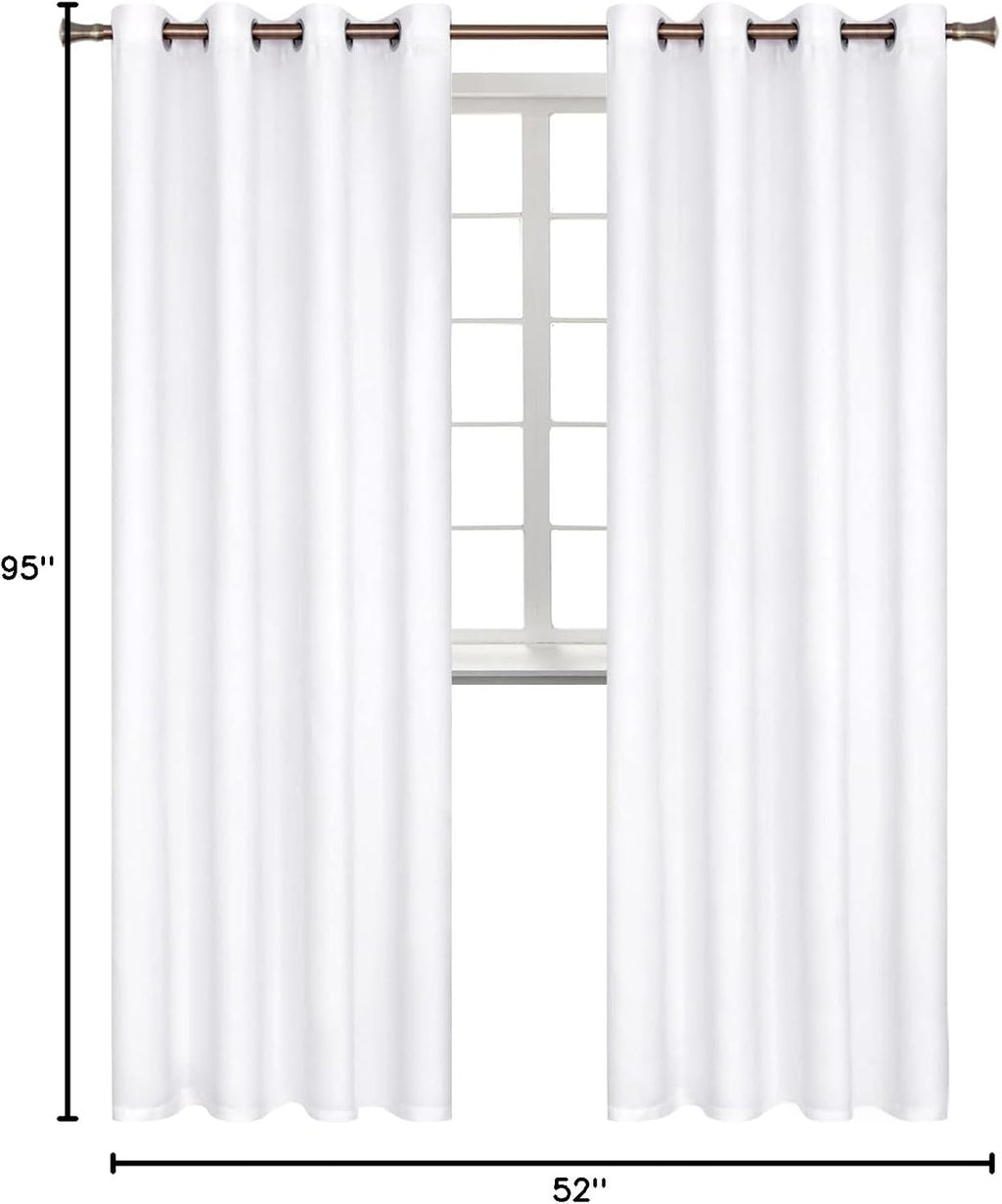 BGment Room Darkening Curtains 95 Inches Long - Grommet Thermal Insulated Drapes Window Treatment Curtains for Bedroom, 2 Panels, 52 x 95 I…
