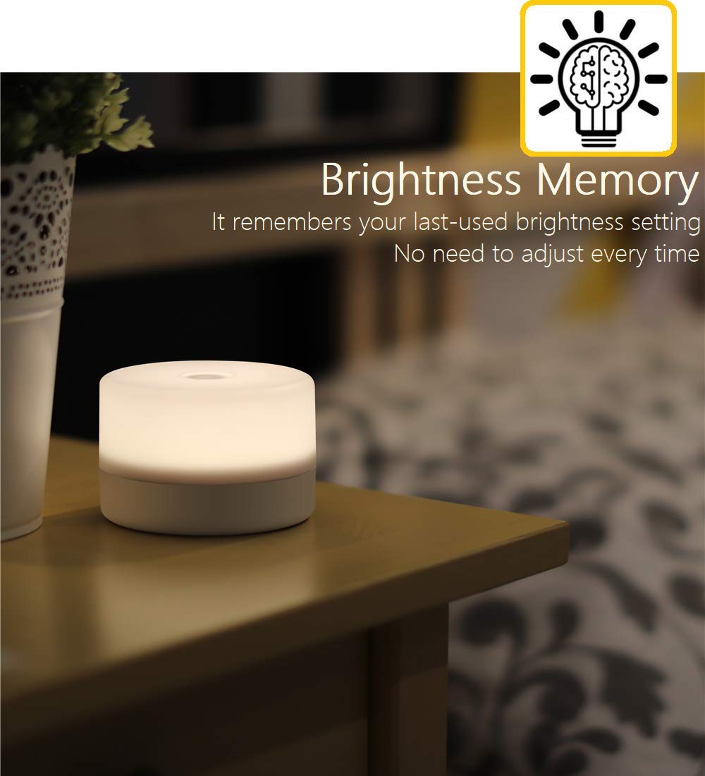 RTSU Bedside Lamp, Dimmable Touch Tap Light Novelty Light, Kids Children Adult LED Nightlight, Table Desk Atmosphere Decorative Mood…