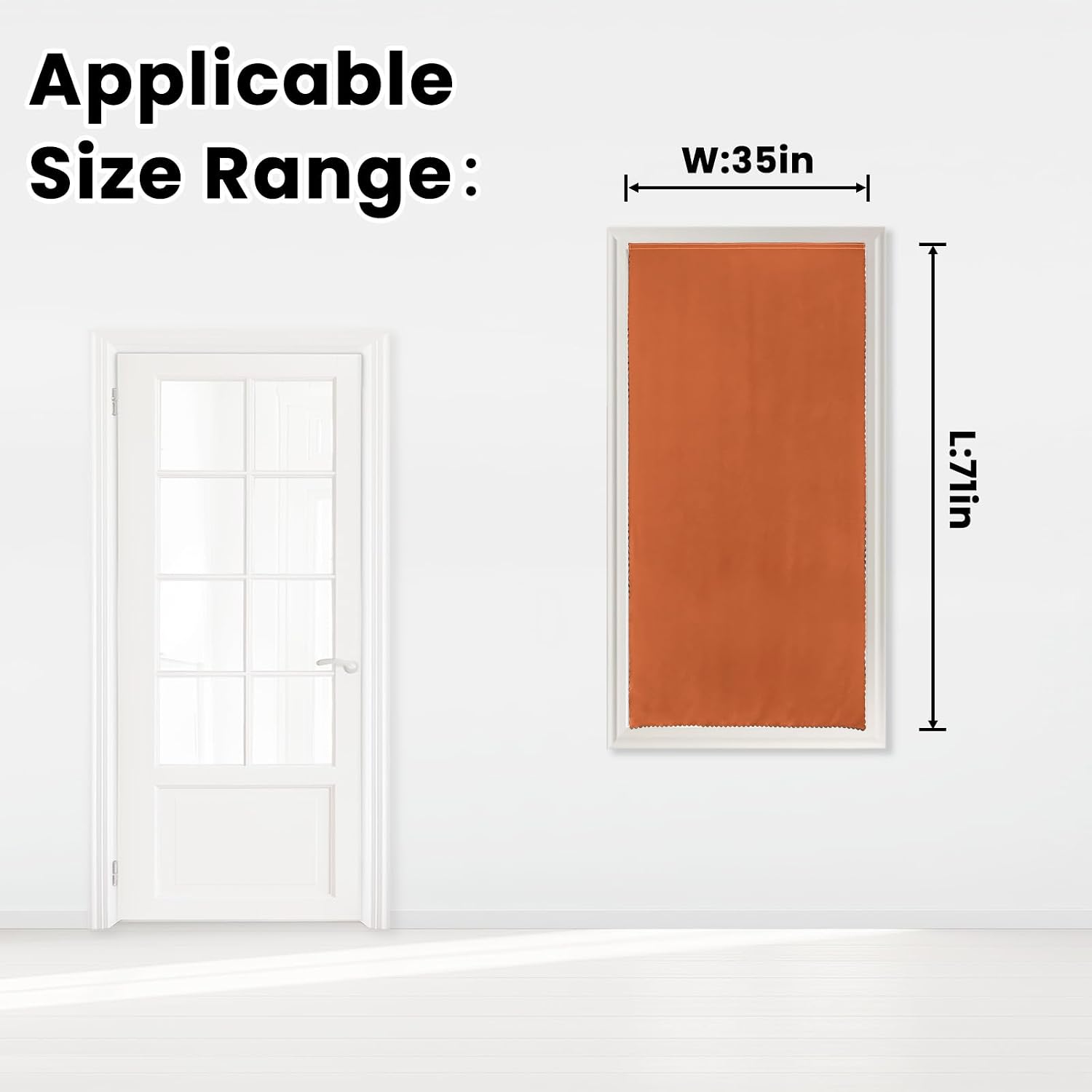 Self Adhesive Curtains Portable Blackout Curtain Simple and Easy to Install Bedroom Window Thermal Lnsulated Kitchen Room Darkening Black…