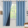 BGment Thermal Insulated 100% Blackout Curtains for Bedroom with Black Liner, Double Layer Full Room Darkening Noise Reducing Grommet Curta…