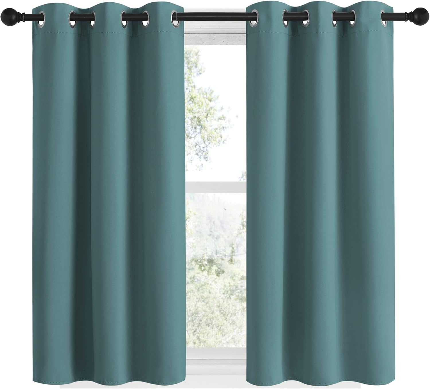 NICETOWN Modern Blackout Curtains Noise Reducing, Thermal Insulated and Privacy Room Darkening Drape Panels for Boy's Guest Room Door…
