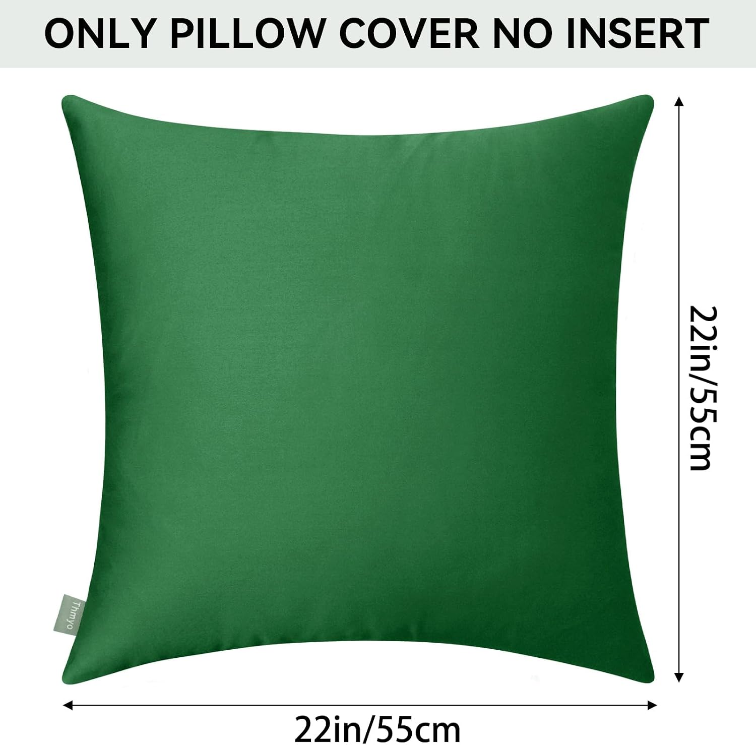 Thmyo 4-Pack 100% Cotton Comfortable Solid Decorative Throw Pillow Case Square Cushion Cover Sublimation Blank Pillow Covers DIY Throw Pill…