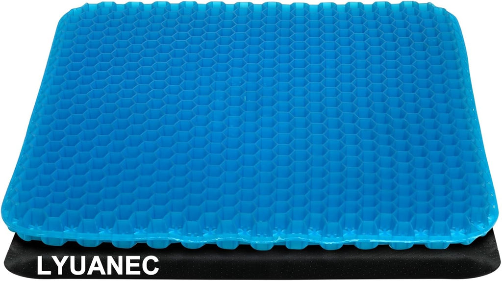Gel Seat Cushion for Long Sitting - 20" x 20" x 1.8" (Extra Thick&Soft) Gel Cushion for People Over 140 lbs, Pressure Relief Cushion for…