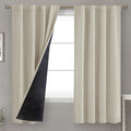 BGment Cashmere Blackout Curtains 63 Inches Long with Thermal Insulated Liner, 100% Blackout Double Layer Room Darkening Rod Pocket Back…
