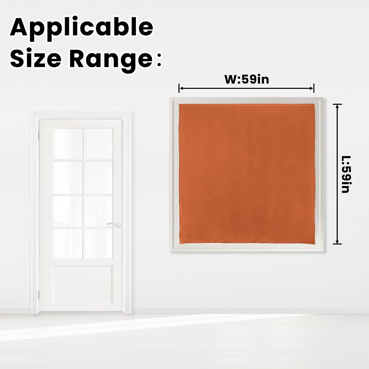 Self Adhesive Curtains Portable Blackout Curtain Simple and Easy to Install Bedroom Window Thermal Lnsulated Kitchen Room Darkening Black…