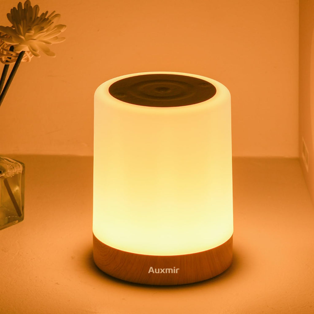 Auxmir Nursery Night Light for Baby, Rechargeable Touch Lamp for Breastfeeding & Diaper Changes, 256 RGB Colors 5 Brightness Levels, 1/2/3H…
