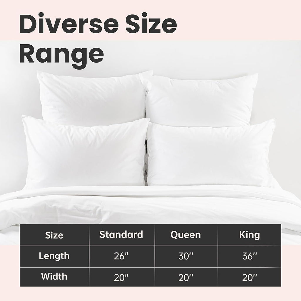 Faunna Waterproof Zippered Pillow Protectors,100% Cotton King Size Pillow Covers, Anti-Dust, Stain and Sweat Resistant, Ultra Soft and Breatha…