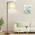 ROTTOGOON Dimmable Floor Lamp, Arc Floor Lamps for Living Room, Stepless Dimming Modern Standing Lamp with Linen Shade, Tall Lamp for…