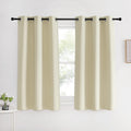 NICETOWN Kitchen Curtains, Short Curtains for Bedroom Windows, Beige, 42" W by 60" L, 1 Pair, Thermal Insulated Room Darkening Curtain…