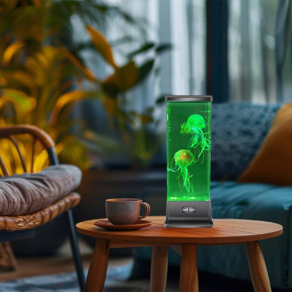 COLORLIFE Electric Jellyfish Tank Table Lamp with Color Changing Light Gift for Kids Men Women Home Deco for Room Mood Light for…