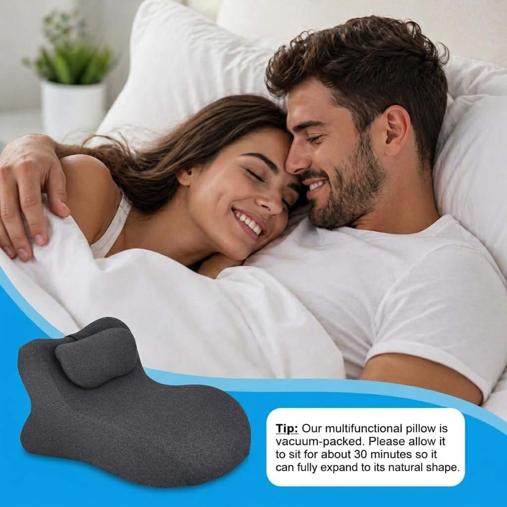 MOYEE Couples Pillow – 27° Lift Sweet Spot Wedge Cushion, Rebound Memory Foam Support for Hip, Back & Neck Comfort, Comfort & Support…