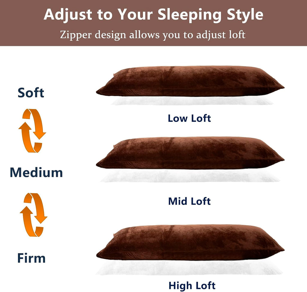 1 MIDDLE ONE Body Pillow, Memory Foam Body Pillows for Adults Sleeping, Long Pillow for Bed, Big Large Firm Full Body Pillow for Side…