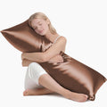 MR&HM Satin Body Pillow Cover, Soft and Breathable Body Pillow Case with Envelope Closure, Cooling and Silky Long Pillowcase for Hair and…