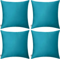 Thmyo 4-Pack 100% Cotton Comfortable Solid Decorative Throw Pillow Case, Square Cushion Cover Pillowcase Sublimation Blank Pillow Covers DI…