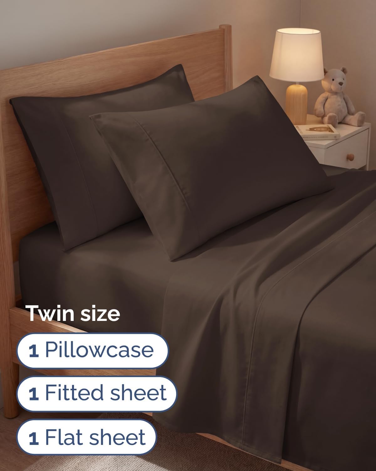Twin 4 Piece Sheet Set - Comfy, Breathable & Cooling - Soft Hotel Luxury Bedding for Women, Men, Kids, Teens & Children - 1 Flat & 1…