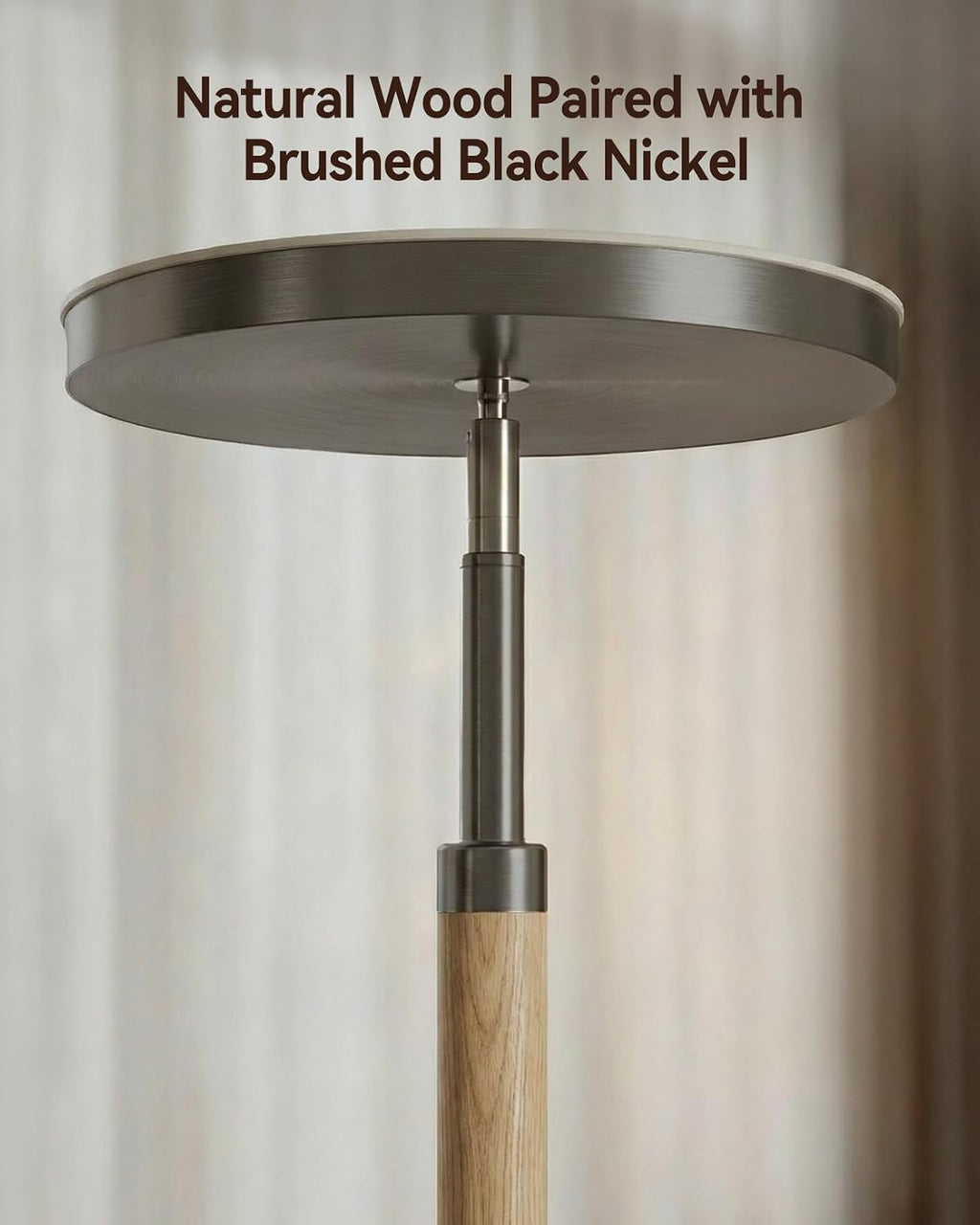 JOOFO Wood Torchiere Floor Lamp, Super Bright Stepless Dimmable LED Uplight Standing Lamp with Remote Adjustable Color Temperature…