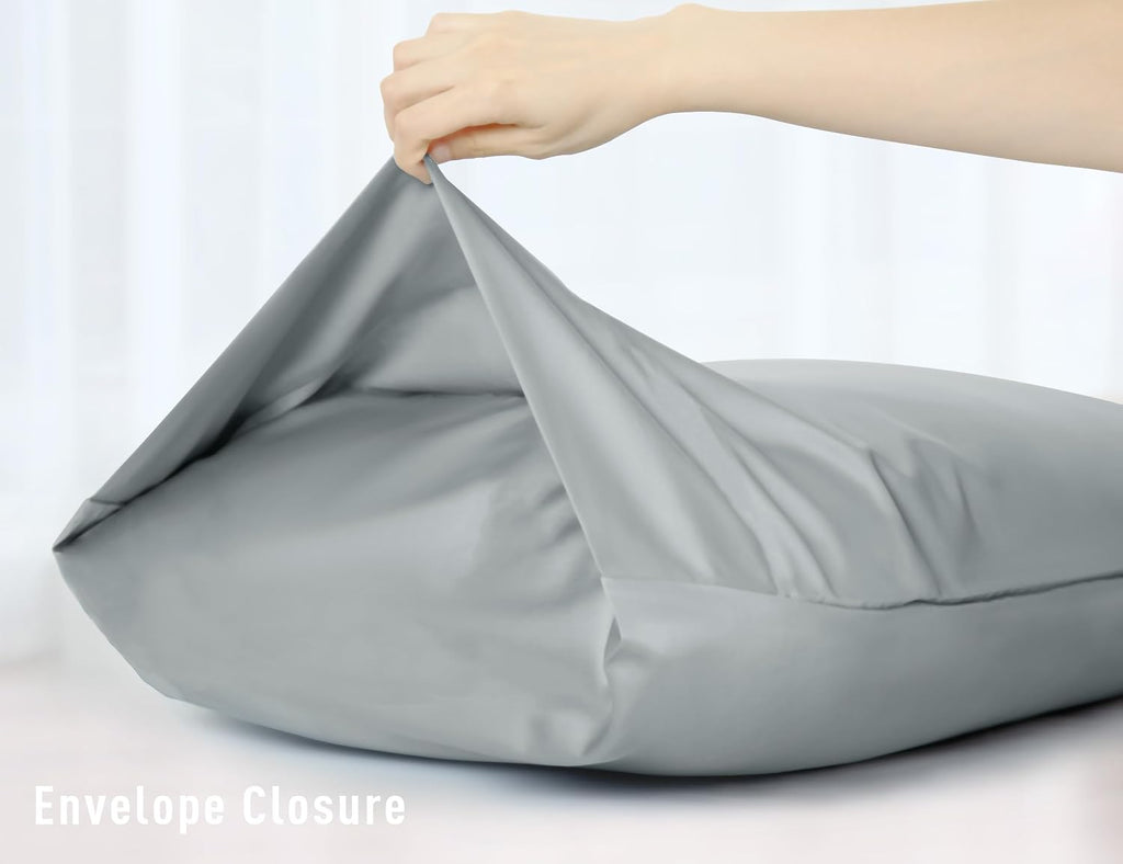 Sunflower Body Pillowcase 100% Cotton Long Pillow Cover/Case Envelope Closure 1 Pack, 20×54 inches Ultimate Gray, Soft and Breathable