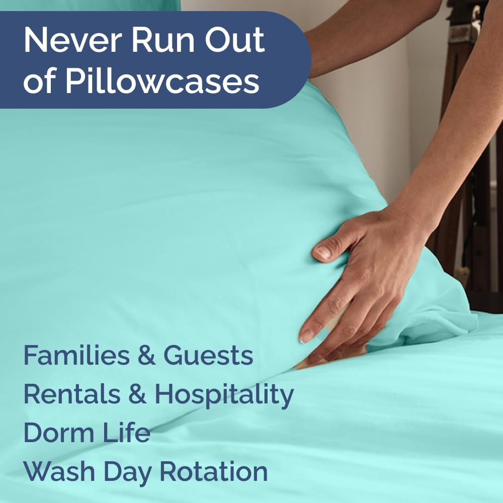CGKUnlimited King Pillow Cases Set of 10 - Ultra Soft Hotel Quality Pillowcase Covers - Comfy & Wrinkle Free - Shrink, Stain & Fade Resista…