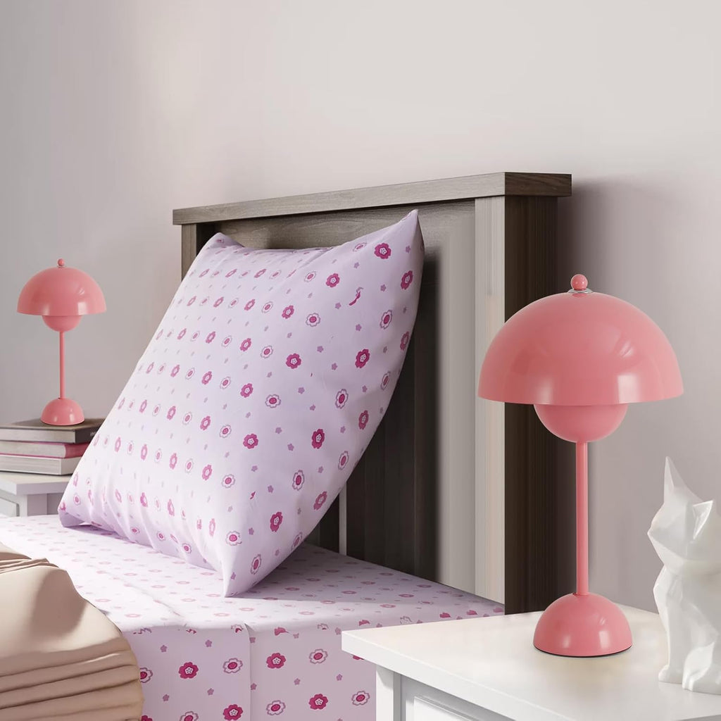 COSYLUX Modern Small Table Lamp for Bedroom, Cute Dome Shade Reflecting Light Reading Lamp for Living Room, Kid's Room, Study, Office…
