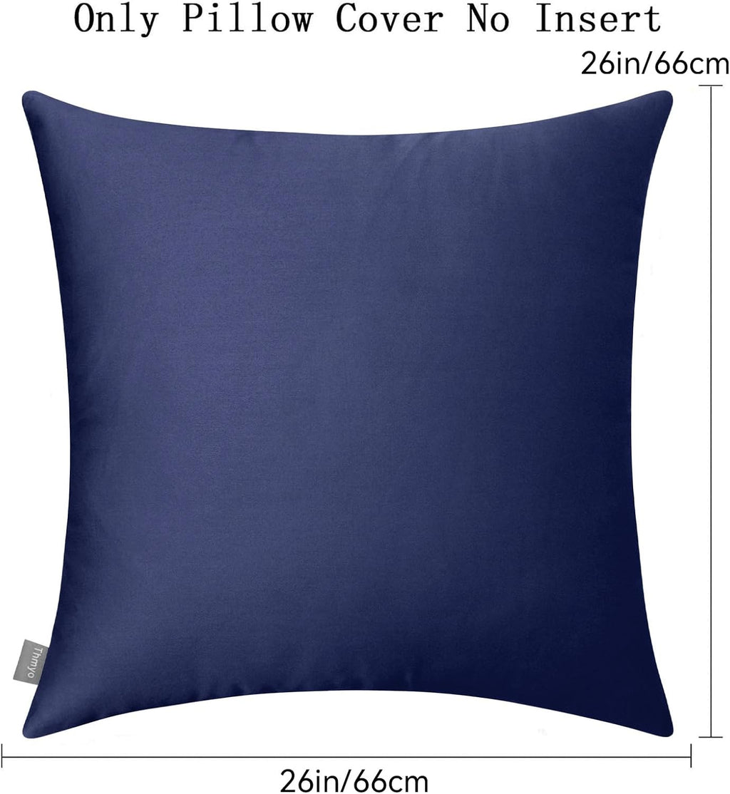 Thmyo 4-Pack 100% Cotton Comfortable Solid Decorative Throw Pillow Case Square Cushion Cover Pillowcase Sublimation Blank Pillow Covers Hal…