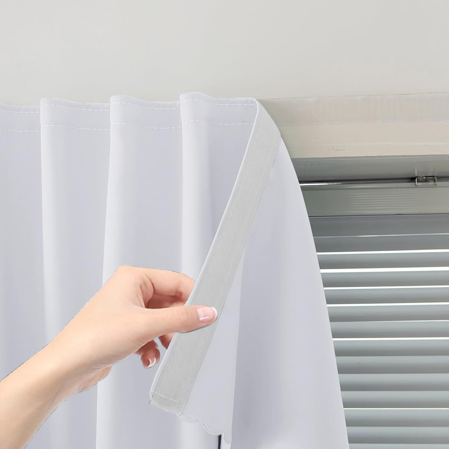self Adhesive Curtains Portable Blackout Curtain Simple and Easy to Install Bedroom Window Thermal Lnsulated Kitchen Room Darkening Black…