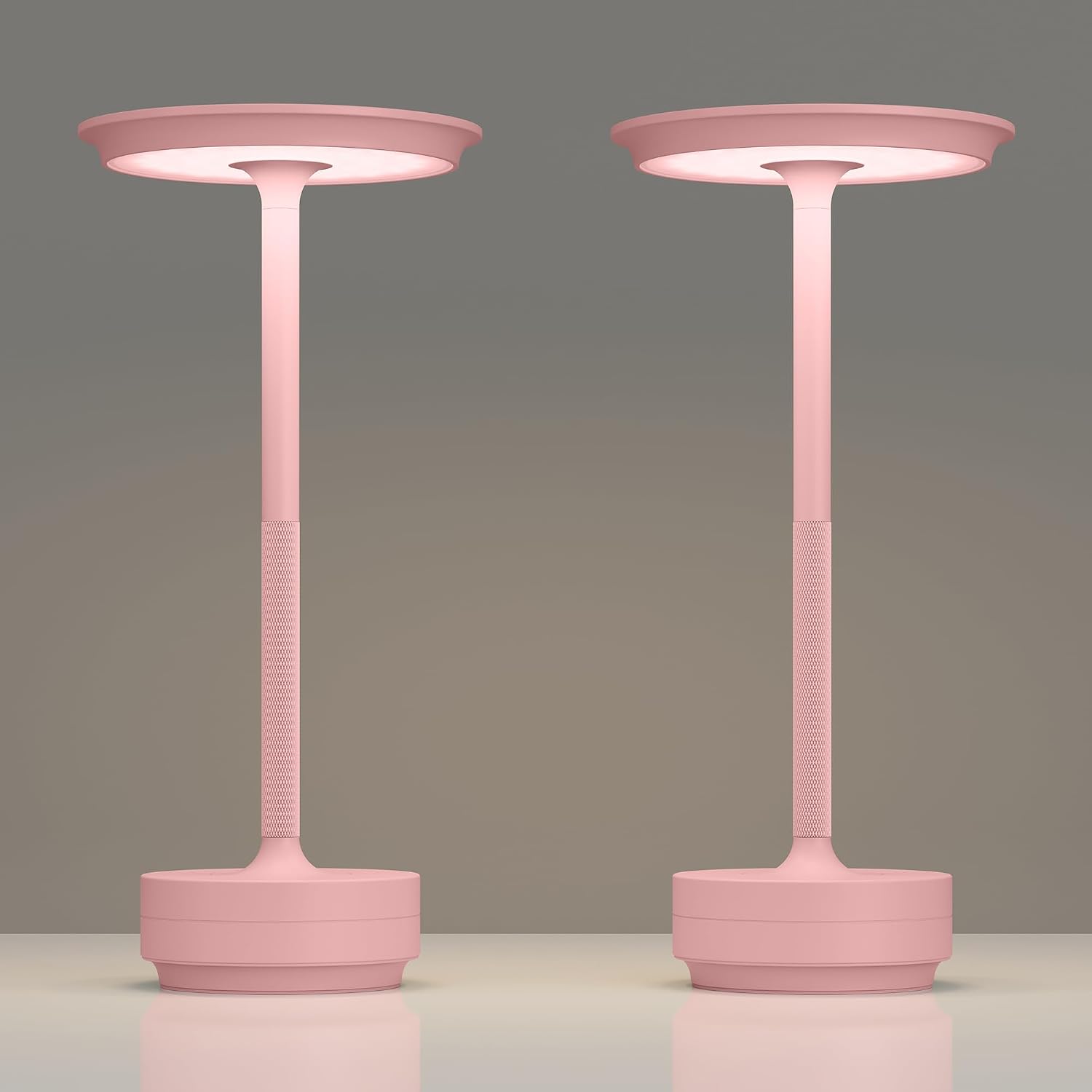 TBBGA 2 Pack Rechargeable Cordless Table Lamps, Portable 5000mAh Outdoor Table Light, 3 Color Stepless Dimming LED Table Lamp with Memory…