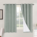 H.VERSAILTEX Linen Blackout Curtains 63 Inches Long 100% Blackout Thermal Insulated Textured Linen Look Curtain Draperies Anti-Rust…