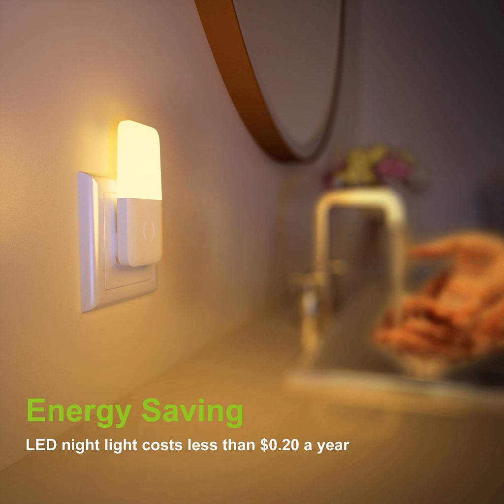 MAZ-TEK Plug in Night Light, Warm White LED Nightlights with Smart Dusk to Dawn Sensor for Kids, Nursery, Ideal for Bedroom…